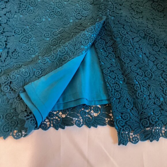 Talbots NWT Teal Lace Skirt – Size 10 Elegant - Picture 8 of 13